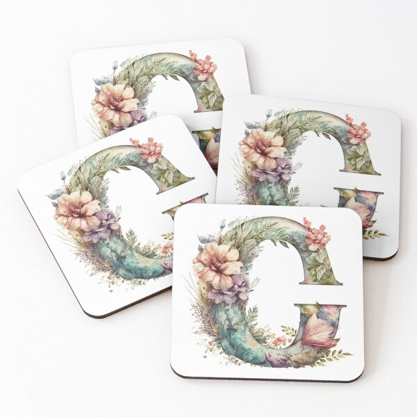 Item preview, Floral Garden Watercolor Monogram Letter C designed and sold by FloralFancy.