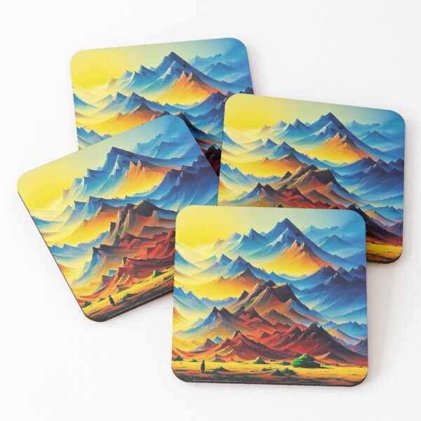 Item preview, Abstract Mountain Art designed and sold by ArtsyWishesShop.