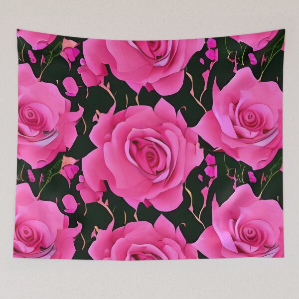 Item preview, Pink rose wallpaper designed and sold by gramizzia.