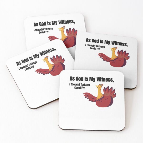 Item preview, As god is my witness, I thought turkeys could fly (Funny Vintage Thanksgiving Desing) designed and sold by BRAZILCOOLSHIRT.