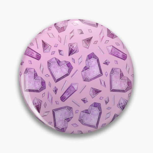 Item preview, Crystals and hearts pattern pink  designed and sold by TipTopTapo.