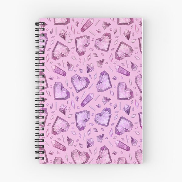 Item preview, Crystals and hearts pattern pink  designed and sold by TipTopTapo.