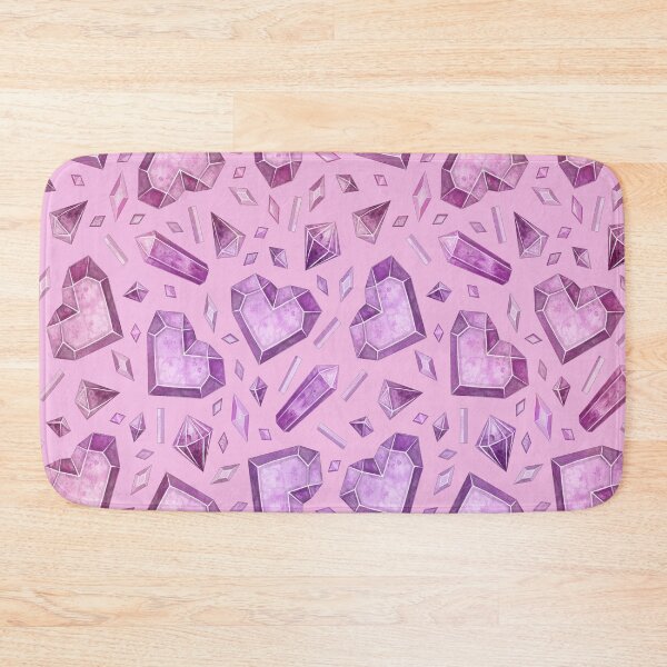 Item preview, Crystals and hearts pattern pink  designed and sold by TipTopTapo.
