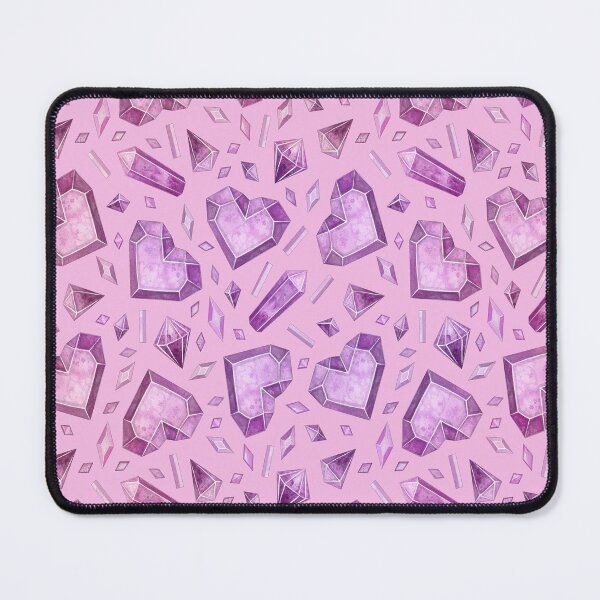 Item preview, Crystals and hearts pattern pink  designed and sold by TipTopTapo.