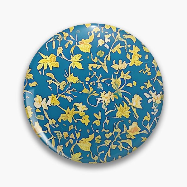 Item preview, Various Yellow Flower Van Gogh Style Pattern with Blue Background designed and sold by sunflowerlight.
