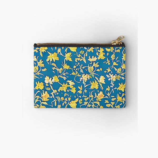 Item preview, Various Yellow Flower Van Gogh Style Pattern with Blue Background designed and sold by sunflowerlight.