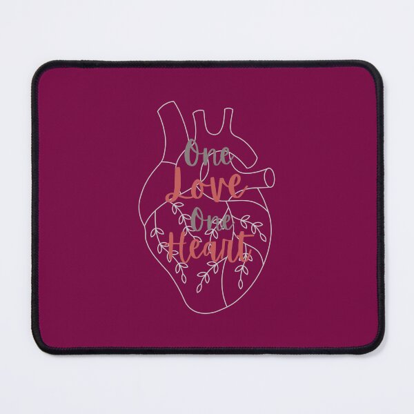 Item preview, One Love One Heart Adorable Love Quote With Cute Floral Heart designed and sold by Flowerartlovers.