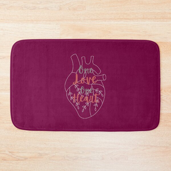 Item preview, One Love One Heart Adorable Love Quote With Cute Floral Heart designed and sold by Flowerartlovers.