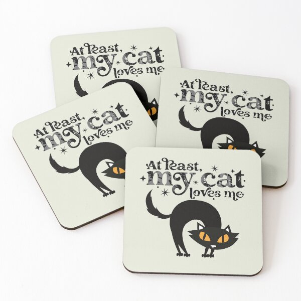 Item preview, Funny Valentine Design " At least my cat loves me " anti valentine designed and sold by BearCaveDesigns.