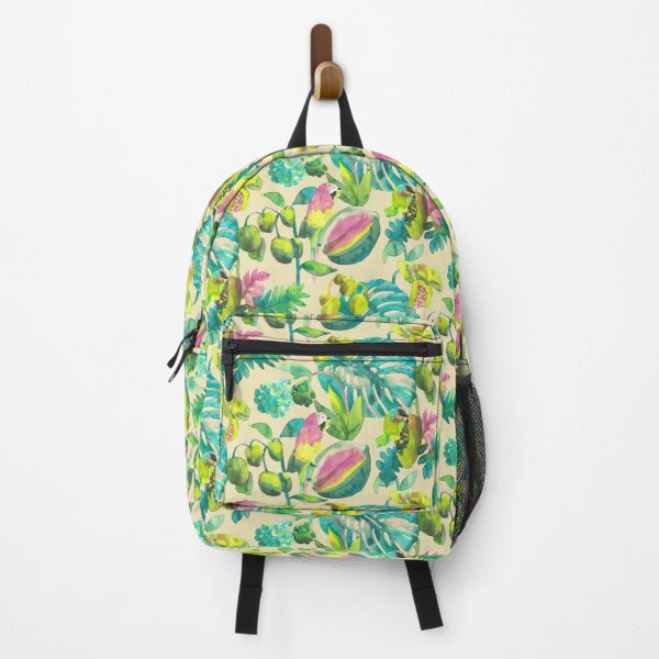 Item preview, Parrots eats watermelon birds jungle designed and sold by Alessandro Remo Mazzoni Remotextiles.