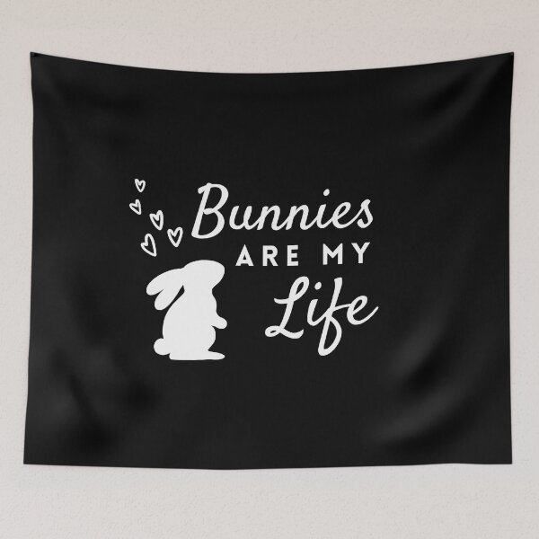 Item preview, Simple Bunnies Are My Life in White ❤ designed and sold by hearthearts.