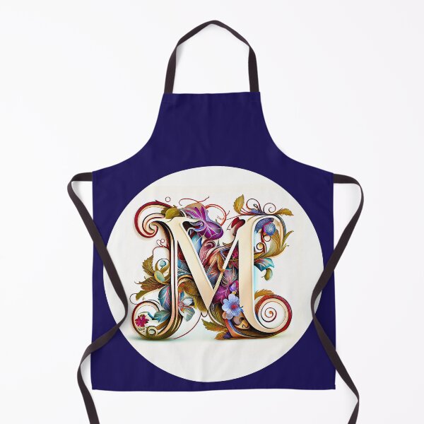 Item preview, Art Font Letter M: Art Nouveau Style, Unique and Colorful, White Background designed and sold by factory88.
