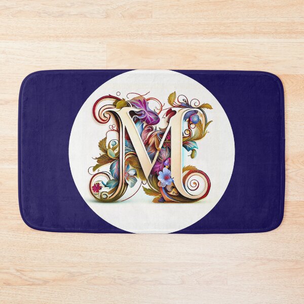 Item preview, Art Font Letter M: Art Nouveau Style, Unique and Colorful, White Background designed and sold by factory88.