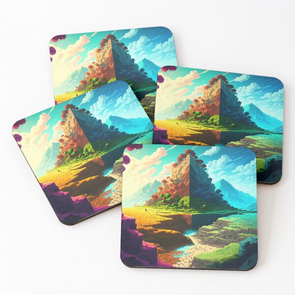 Item preview, Blocky, Sun and Night Landscape designed and sold by Kai Saarto.