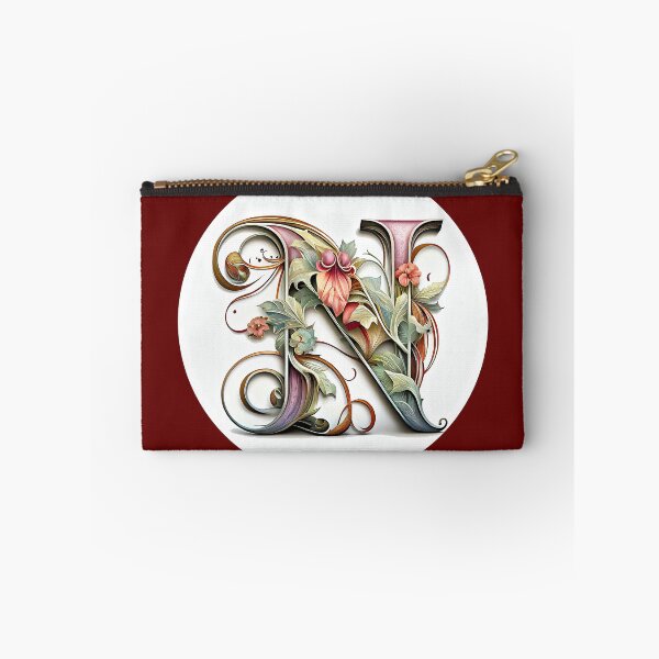 Item preview, Art Font Letter N: Art Nouveau Style, Unique and Colorful, White Background designed and sold by factory88.