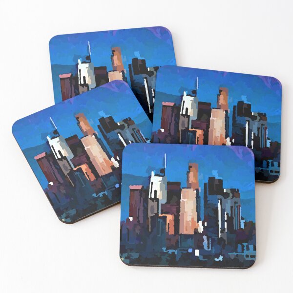 Item preview, Downtown Los Angeles Blue Mountain Skyline designed and sold by Jon-Baran.