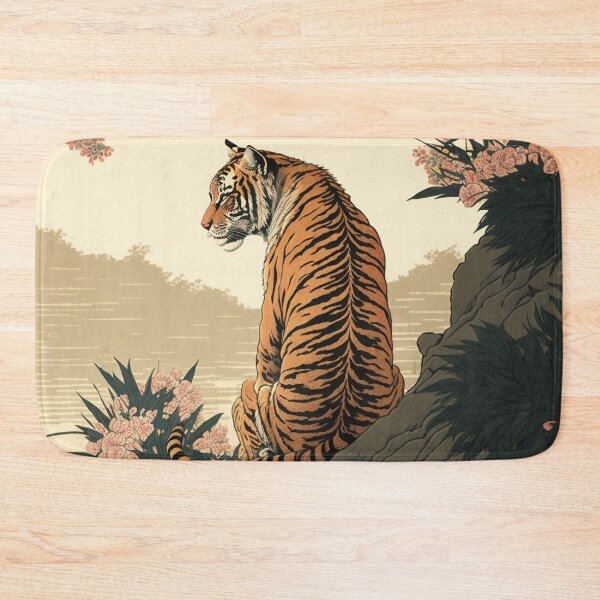 Item preview, Ukiyo-e Style Japanese Art - Tiger in the sunset designed and sold by Sabot119.