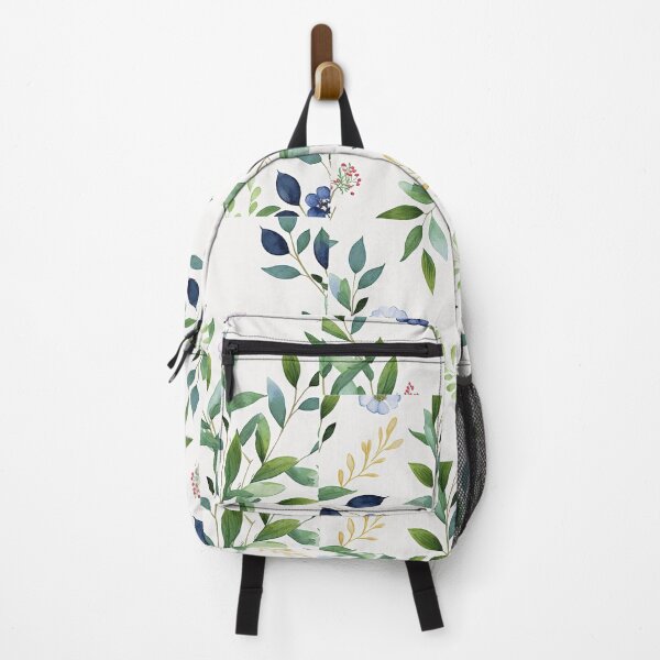 Item preview, Floral Garden Botanical Print with Spring Flowers and Leaves designed and sold by FloralFancy.