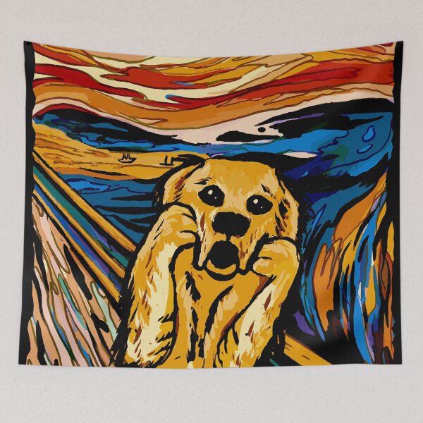 Item preview, The Scream Dog Painting designed and sold by bennetthuskers.