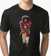 Colin Kaepernick Kneeling Low Poly Tri-blend T-Shirt