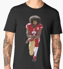 Colin Kaepernick Kneeling Low Poly Men's Premium T-Shirt