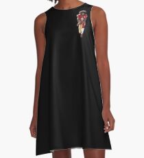 Colin Kaepernick Kneeling Low Poly A-Line Dress