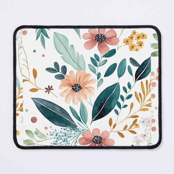 Item preview, Floral Garden Botanical Print with Spring Flowers and Leaves designed and sold by FloralFancy.