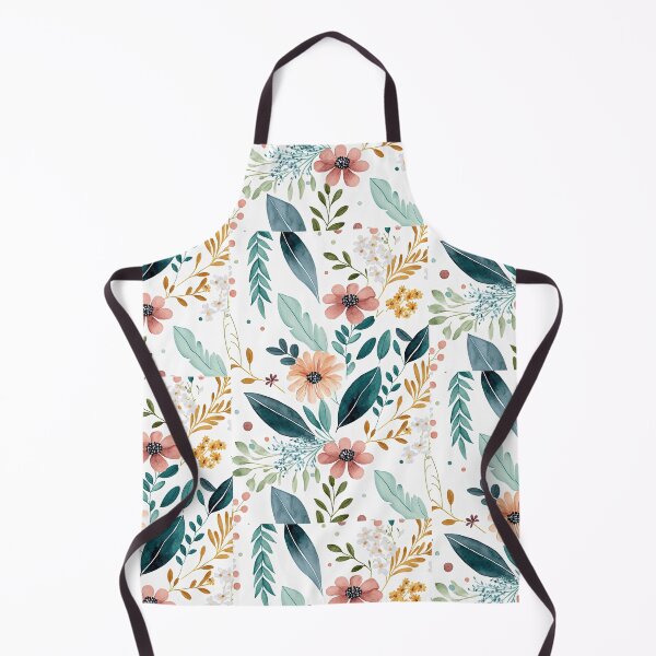 Item preview, Floral Garden Botanical Print with Spring Flowers and Leaves designed and sold by FloralFancy.