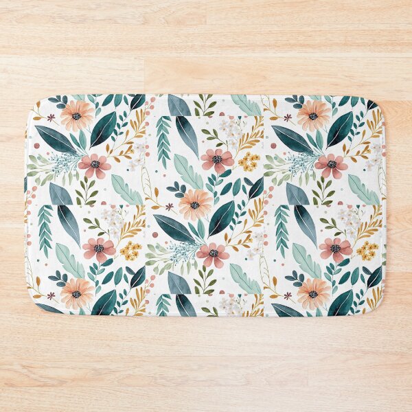 Item preview, Floral Garden Botanical Print with Spring Flowers and Leaves designed and sold by FloralFancy.