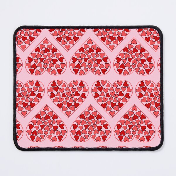Item preview, Saint Valentine pattern with red hearts on white and pink background. designed and sold by Acolors.