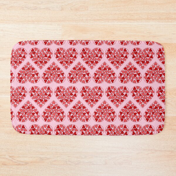 Item preview, Saint Valentine pattern with red hearts on white and pink background.  designed and sold by Acolors.