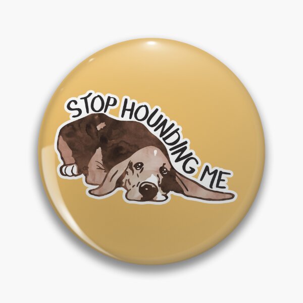 Item preview, for veterinarians, stop HOUNDING me vet receptionist, vet assistant decal, vet med sticker, basset hound designed and sold by hitechmom.