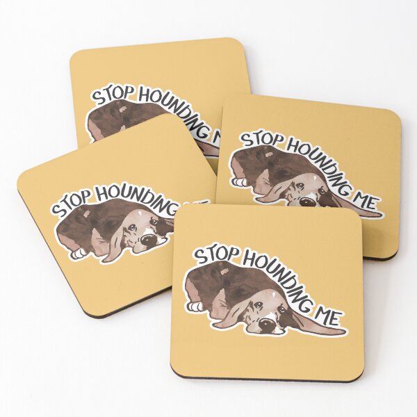 Item preview, for veterinarians, stop HOUNDING me vet receptionist, vet assistant decal, vet med sticker, basset hound designed and sold by hitechmom.