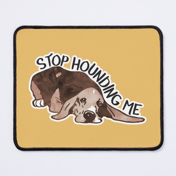 Item preview, for veterinarians, stop HOUNDING me vet receptionist, vet assistant decal, vet med sticker, basset hound designed and sold by hitechmom.