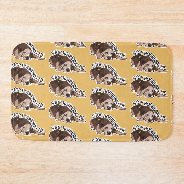 Item preview, for veterinarians, stop HOUNDING me vet receptionist, vet assistant decal, vet med sticker, basset hound designed and sold by hitechmom.