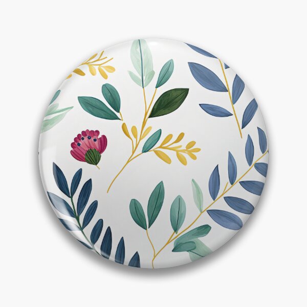 Item preview, Floral Garden Botanical Print with Spring Flowers and Leaves designed and sold by FloralFancy.