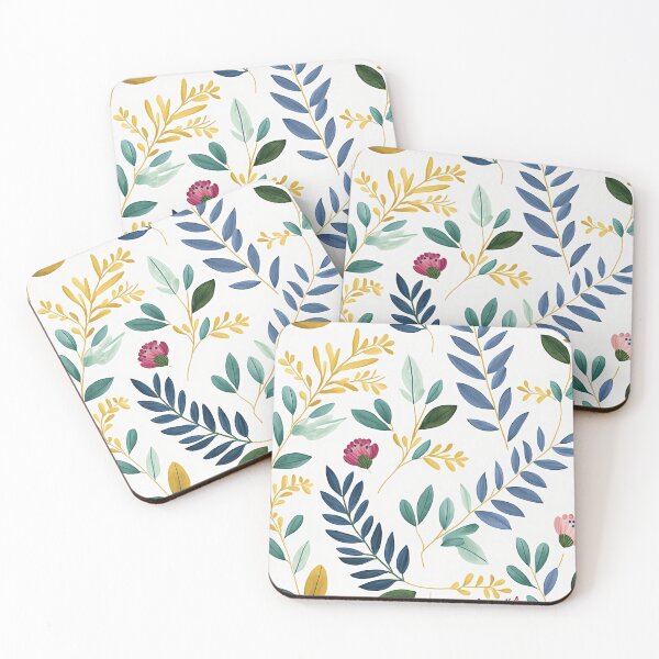 Item preview, Floral Garden Botanical Print with Spring Flowers and Leaves designed and sold by FloralFancy.