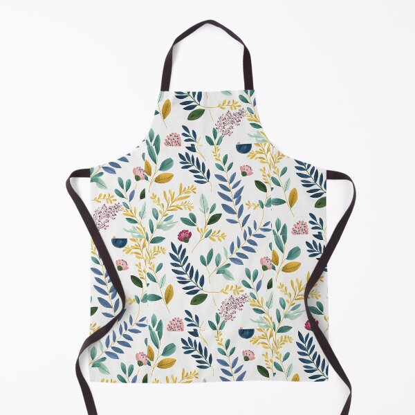 Item preview, Floral Garden Botanical Print with Spring Flowers and Leaves designed and sold by FloralFancy.
