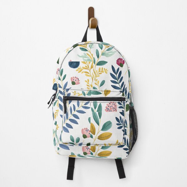 Item preview, Floral Garden Botanical Print with Spring Flowers and Leaves designed and sold by FloralFancy.