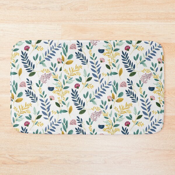 Item preview, Floral Garden Botanical Print with Spring Flowers and Leaves designed and sold by FloralFancy.