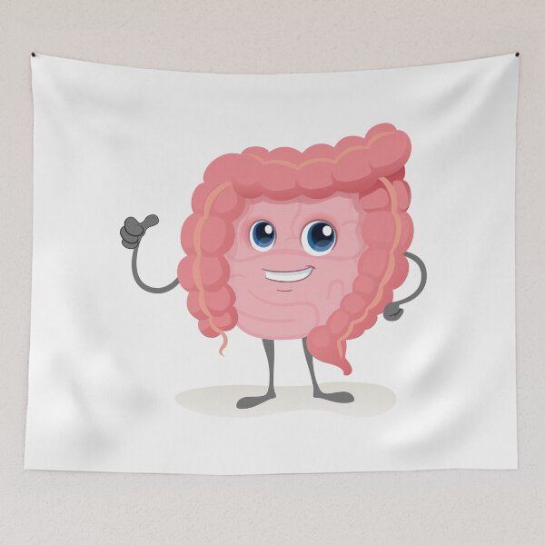 Item preview, Intestine human organ mascot, making jewel sign. Ideal for training and educational materials designed and sold by LucianoCosmo.