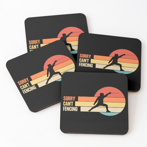 Item preview, Funny Retro Sorry Can't Fencing designed and sold by LaughingHorseCo.