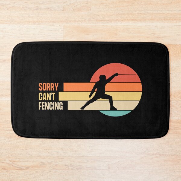 Item preview, Funny Retro Sorry Can't Fencing designed and sold by LaughingHorseCo.