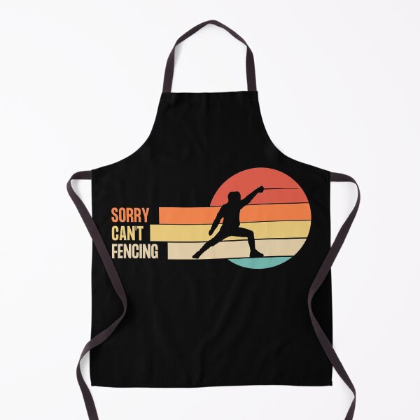 Item preview, Funny Retro Sorry Can't Fencing designed and sold by LaughingHorseCo.