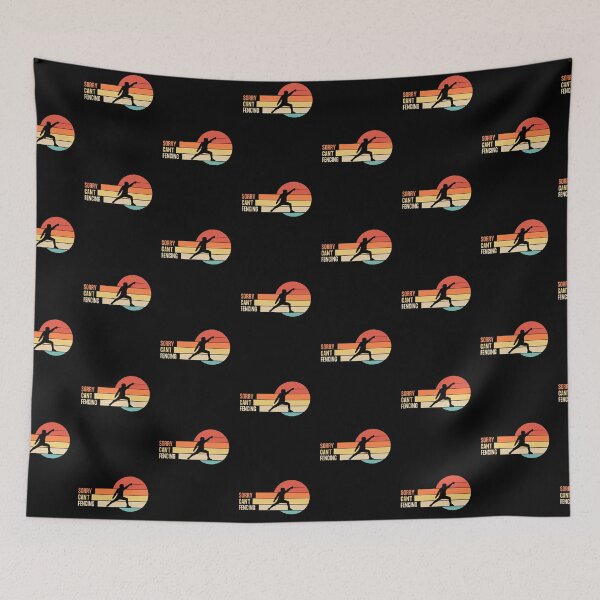 Item preview, Funny Retro Sorry Can't Fencing designed and sold by LaughingHorseCo.