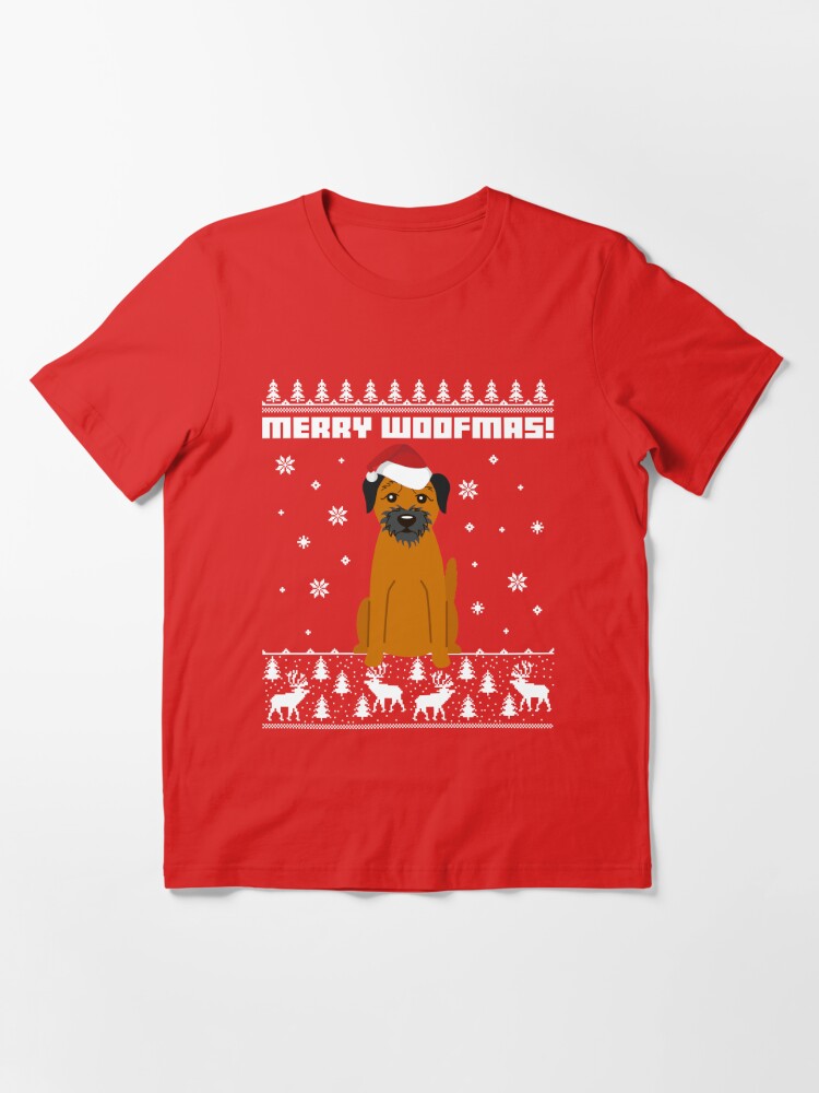 Discover Border Terrier Merry Woofmas  Christmas T-Shirt