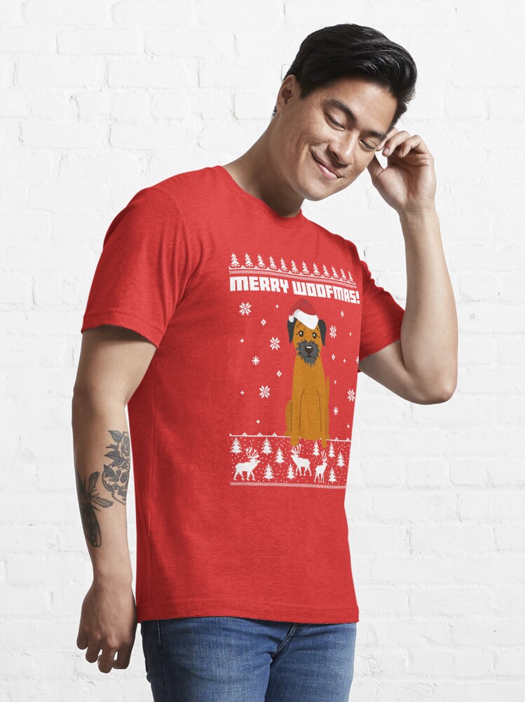 Discover Border Terrier Merry Woofmas  Christmas T-Shirt
