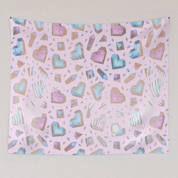 Item preview, Crystals and hearts valentines pattern  designed and sold by TipTopTapo.