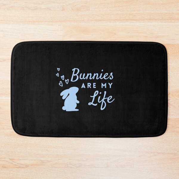 Item preview, Simple Bunnies Are My Life in Blue ❤ designed and sold by hearthearts.