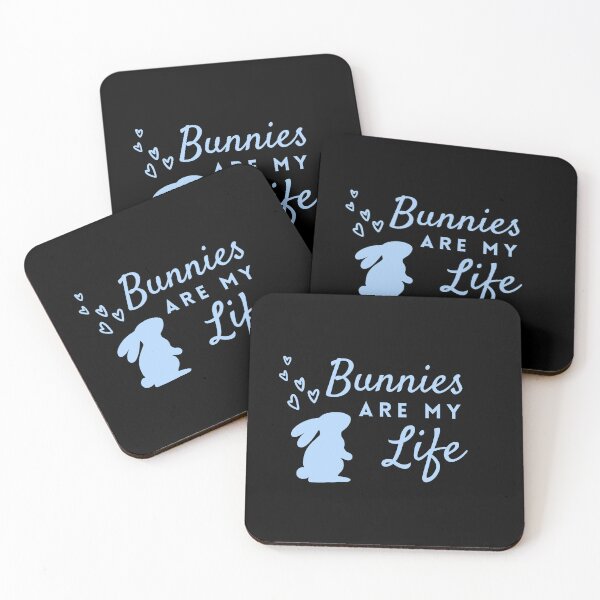 Item preview, Simple Bunnies Are My Life in Blue ❤ designed and sold by hearthearts.